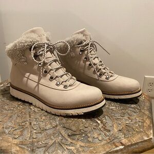 Cole Haan ankle boots - New without tags.  Waterproof. Real shearling cuff.